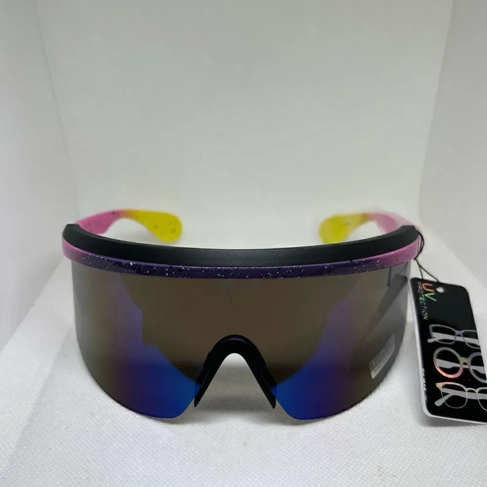 Shield Mirrored Unisex Shades Sunglasses